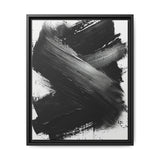 Abstract Elegance: Bold Brush Stroke Dynamic Black & White Art Print