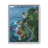 Coastal Serenity: Aerial BC Highway Art Print on Museum Grade Paper