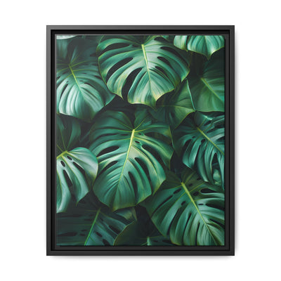 Serene Floating Monstera Leaves Art Print - Museum Grade Paper