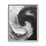 Yin-Yang Impasto Swirl - Dramatic Black & White Art Print