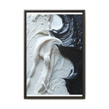 Abstract Swirls Artwork - Black & White Brushstroke Canvas Print