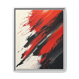 Red & Black Chaos - Expressive Abstract Art Print, 8K Detail