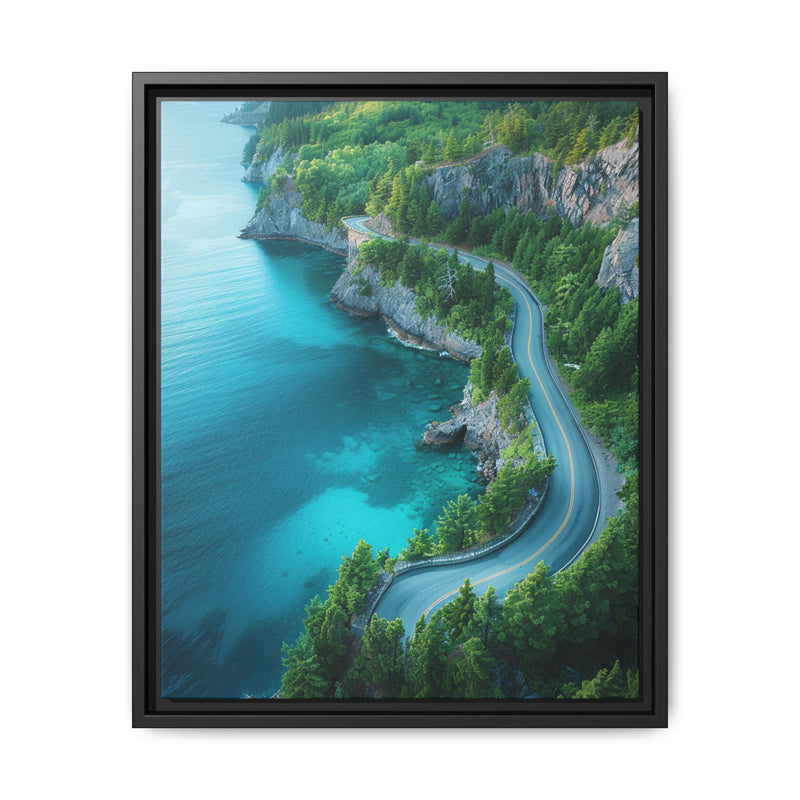 Coastal Serenity: British Columbia Highway Aerial Print