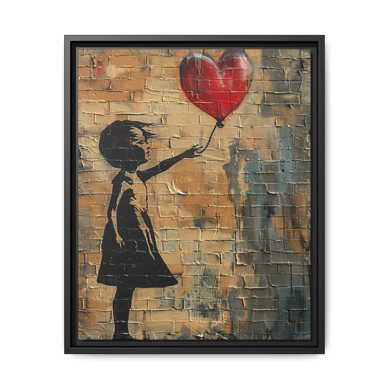 Urban Heartbeat - Banksy-Inspired Vivid Street Art Print