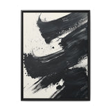 Abstract Energy in Monochrome - Bold Brush Stroke Art Print
