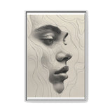 Modern Japandi-Inspired Minimalist Line Art Portrait Print