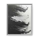 Abstract Swirls Art Print - High Contrast Black & White Brushwork