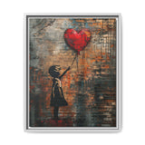 Heart Balloon Child - Banksy-Style Urban Artwork Print