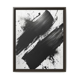 Abstract Energy: Bold Black & White Dynamic Brush Stroke Art Print