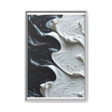 Abstract Swirls - Black & White High-Contrast Art Print