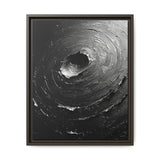 Abstract Swirls - High-Contrast Black & White Brush Art Print