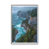 Coastal Serenity: Aerial BC Highway Art Print on Museum Paper