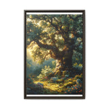 Enchanted Forest Oak: Magical Golden Light Art Print