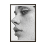 Japandi Minimalist One-Line Art - Ink Portrait & Hands Print