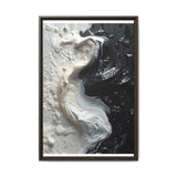 Dynamic Yin-Yang Impasto Swirl - High Contrast Art Print
