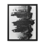 Abstract Elegance: Bold Black & White Brush Stroke Fine Art Print