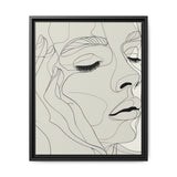 Japandi Minimalist One-Line Art Portrait - Monochrome Ink on Paper