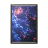 Galactic Bloom: Neon Space Nature - Limited Edition Art Print