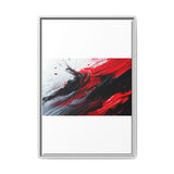 Abstract Chaos: Vivid Red & Black Brushstroke Art Print, 8K