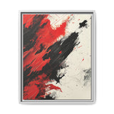 Vivid Red & Black Abstract Chaos - Modern Art Print 8K