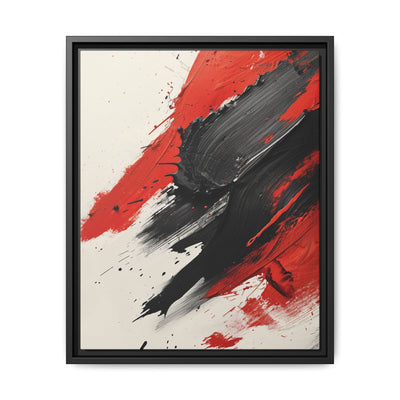 Abstract Red & Black Chaos - Vivid Ink Splatter Art Print