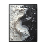 Dynamic Yin-Yang Impasto Swirl - High Contrast Art Print