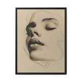 Japandi Minimalist One-Line Art Portrait - Monochrome Ink