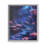 Surreal Space Garden: Neon Flora & Cosmic Vistas Print