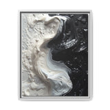 Dynamic Yin-Yang Impasto Swirl - High Contrast Art Print