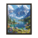 Golden Hour Majesty: Serene Lake & Mountain Landscape Print