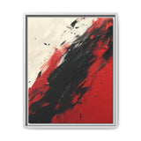 Abstract Red & Black Chaos - High-Detail Ink Acrylic Art Print