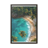 Golden Hour Bliss: Tropical Beach Aerial Art Print