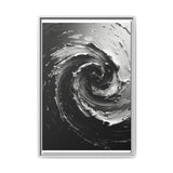 Abstract Swirls Art Print - Monochrome Brushwork Elegance