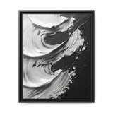 Abstract Swirls Art Print - Black & White Brushwork Elegance