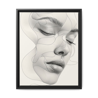 Japandi-Inspired Minimalist One-Line Portrait Art Print