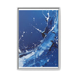 Abstract Splendor: Pollock-Inspired Blue and White Art Print