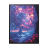 Stellar Garden: Neon Cosmos & Alien Flora Wall Art Print