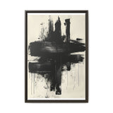 Abstract Energy: Bold Black & White Brush Stroke Art Print