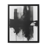 Abstract Dynamism: Bold Black Brushstrokes Fine Art Print