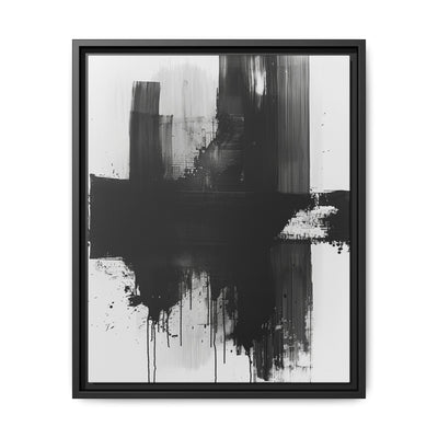 Abstract Dynamism: Bold Black Brushstrokes Fine Art Print