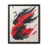 Chaos in Motion: Vivid Red & Black Abstract Acrylic 8K Print