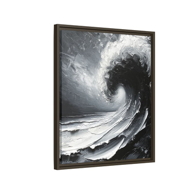 Modern Yin-Yang Impasto Brushwork - High-Contrast Monochrome Print