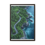 Coastal Serenity: Birdseye View of BC Highway - Premium Print