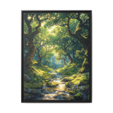Enchanted Forest Whimsy: Ethereal Lights & Ancient Trees Art Print