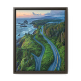 Coastal Elegance: Aerial View of British Columbia Highway Print