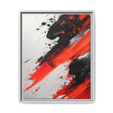 Abstract Fury: Vivid Red & Black Chaos - High-Detail 8K Fine Art Print