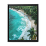 Golden Hour Tranquility: Aerial Tropical Beach Canvas Print