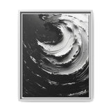 Abstract Swirls Black & White Art Print - High-Definition Brushwork