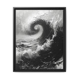Monochrome Elegance: Swirls & Strokes Art Print on Museum Grade Paper