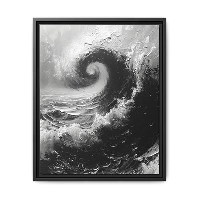 Monochrome Elegance: Swirls & Strokes Art Print on Museum Grade Paper